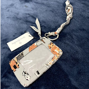 Vera Bradley dog zip id case NWT